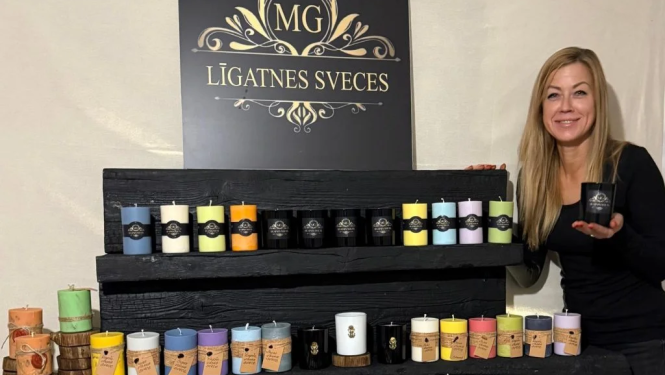 Ginta Salmane ar svecēm