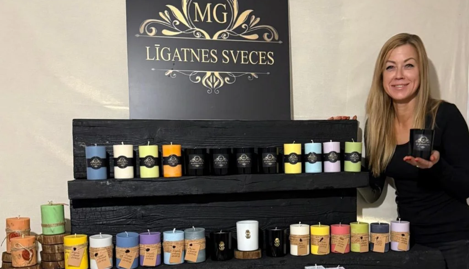 Ginta Salmane ar svecēm