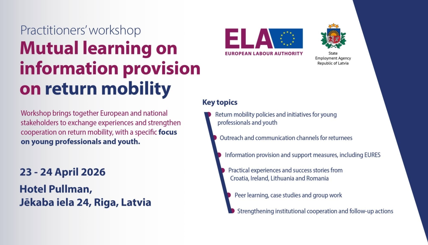 Pasākuma afiša angļu valodā